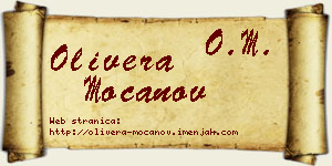 Olivera Mocanov vizit kartica